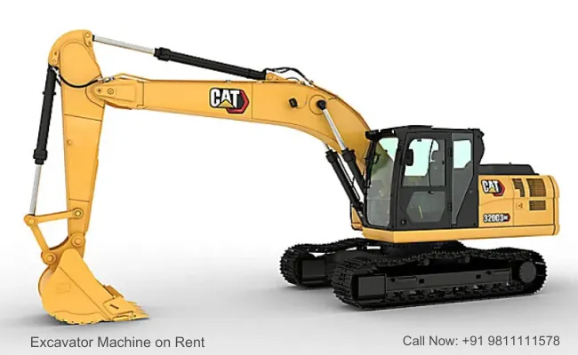 excavator machine on rent